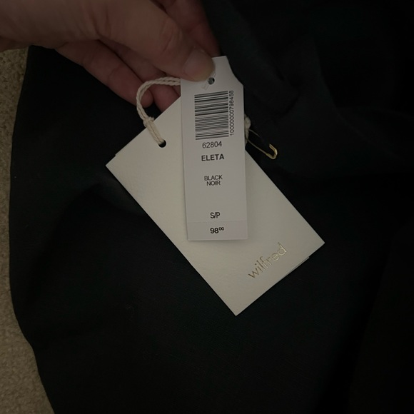 Aritzia Wilfred ELETA Black Linen Wrap Skirt, S - Picture 4 of 6